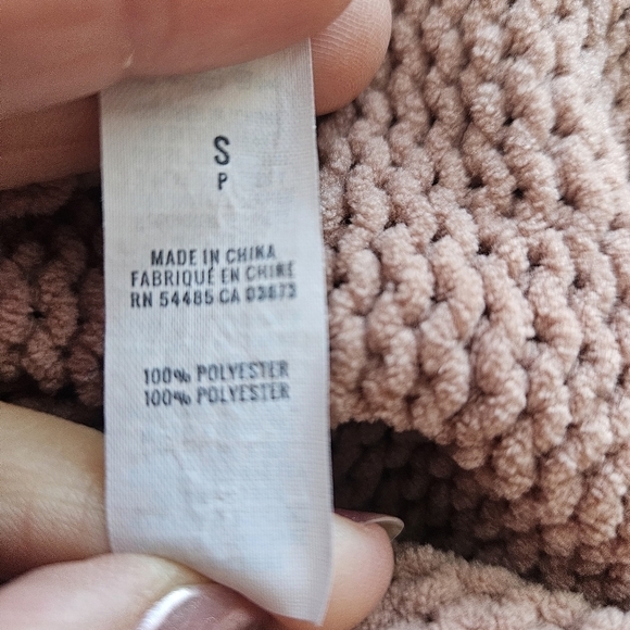 Aerie Chenille Turtleneck Sweater Womens SZ S Side Slit Boxy Relaxed Oversized - Picture 9 of 9